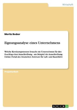 Eignungsanalyse eines Unternehmens