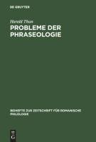 Probleme der Phraseologie