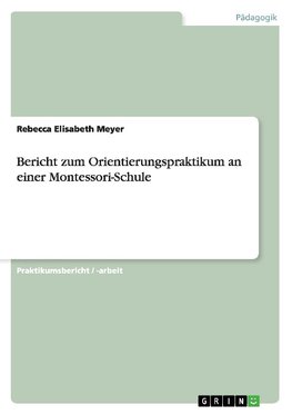 Bericht zum Orientierungspraktikum an einer Montessori-Schule