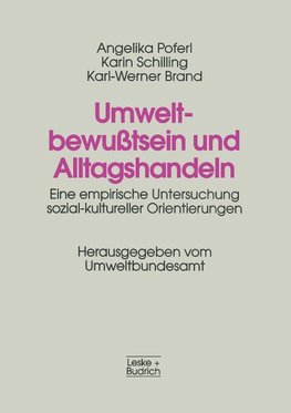 Umweltbewußtsein und Alltagshandeln