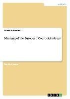 Meaning of the European Court of Auditors