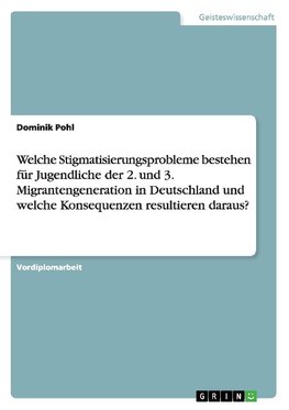 Welche Stigmatisierungsprobleme bestehen für Jugendliche der 2. und 3. Migrantengeneration in Deutschland und welche Konsequenzen resultieren daraus?