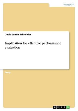 Implication for effective performance evaluation