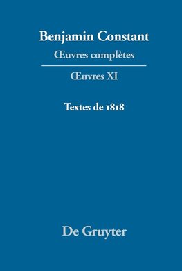 ¿uvres complètes, XI, Textes de 1818