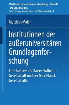 Institutionen der außeruniversitären Grundlagenforschung