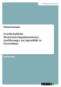 Gesellschaftliche Modernisierungsdimensionen - Ausführungen zur Jugendhilfe in Deutschland