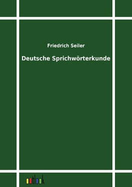 Deutsche Sprichwörterkunde