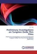 Preliminary Investigations on Tungsten Oxide Thin Films