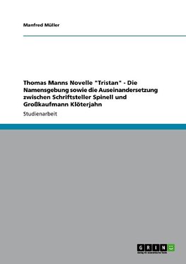 Thomas Manns Novelle "Tristan" - Die Namensgebung sowie die Auseinandersetzung zwischen Schriftsteller Spinell und Großkaufmann Klöterjahn