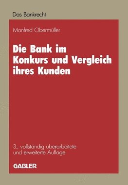 Die Bank im Konkurs und Vergleich ihres Kunden