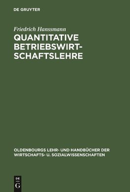 Quantitative Betriebswirtschaftslehre