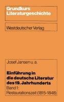 Einführung in die deutsche Literatur des 19. Jahrhunderts