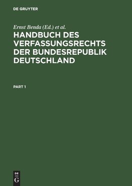 Handbuch des Verfassungsrechts der Bundesrepublik Deutschland