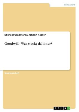 Goodwill - Was steckt dahinter?