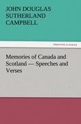 Memories of Canada and Scotland - Speeches and Verses