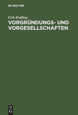 Vorgründungs- und Vorgesellschaften