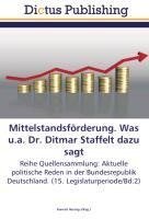 Mittelstandsförderung. Was u.a. Dr. Ditmar Staffelt dazu sagt