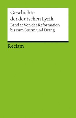 Geschichte der deutschen Lyrik Band 2