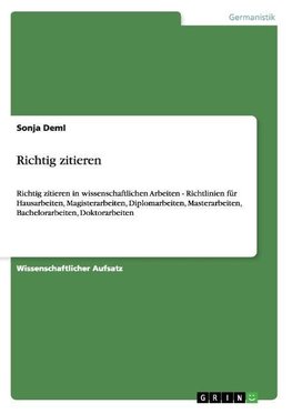 Richtig zitieren