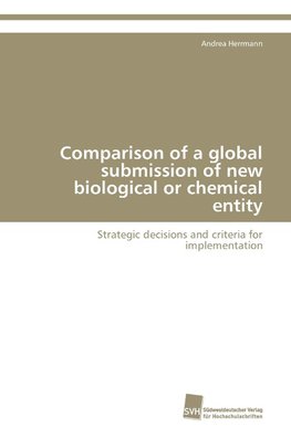 Comparison of a global submission of new biological or chemical entity