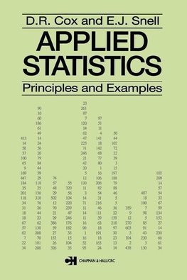 Cox, D: Applied Statistics - Principles and Examples