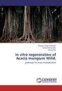 In vitro regeneration of Acacia mangium Willd.