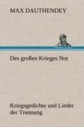 Des großen Krieges Not