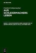 Von Schleiermachers Kindheit bis zu seiner Anstellung in Halle, Oktober 1804