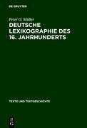 Deutsche Lexikographie des 16. Jahrhunderts