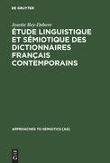 Étude linguistique et sémiotique des dictionnaires français contemporains