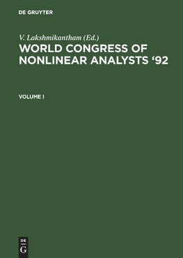 World Congress of Nonlinear Analysts '92