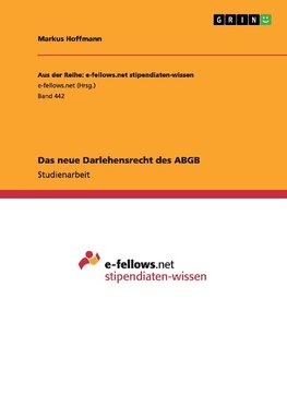 Das neue Darlehensrecht des ABGB