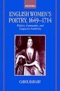 English Women's Poetry, 1649 - 1714