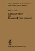 Riemann Surfaces and Generalized Theta Functions