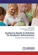 Guidance Needs In Relation To Academic Achievement