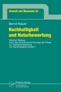 Nachhaltigkeit und Naturbewertung