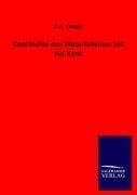 Geschichte des Materialismus bis auf Kant