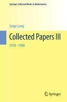 Collected Papers III