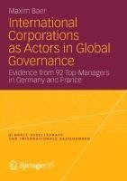 International Corporations as Actors in Global Governance