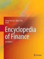 Encyclopedia of Finance