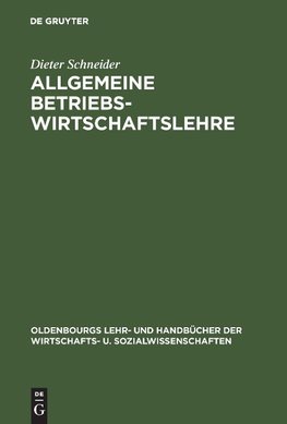 Allgemeine Betriebswirtschaftslehre