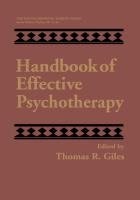 Handbook of Effective Psychotherapy