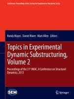 Topics in Experimental Dynamic Substructuring, Volume 2