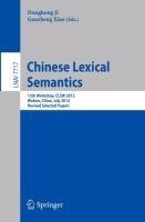 Chinese Lexical Semantics