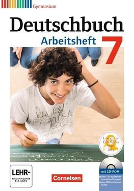 Deutschbuch 7. Schuljahr. Gymnasium Allgemeine Ausgabe. Arbeitsheft mit Lösungen und CD-ROM