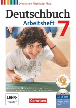 Deutschbuch 7. Schuljahr. Arbeitsheft mit Lösungen und Übungs-CD-ROM. Gymnasium Rheinland-Pfalz