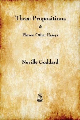 Goddard, N: Three Propositions and Eleven Other Essays