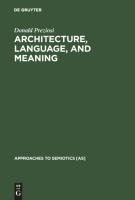 Architecture, Language, and Meaning