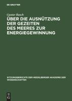 Über die Ausnützung der Gezeiten des Meeres zur Energiegewinnung