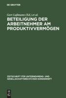 Beteiligung der Arbeitnehmer am Produktivvermögen